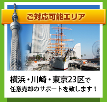 エリア 横浜、川崎、東京23区で任意売却のサポート！